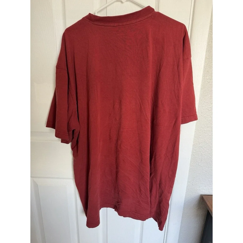 Champion Red Logo Cotton Men's 4XL Short Sleeve Crew Neck Knit T-Shirt - Picture 6 of 6